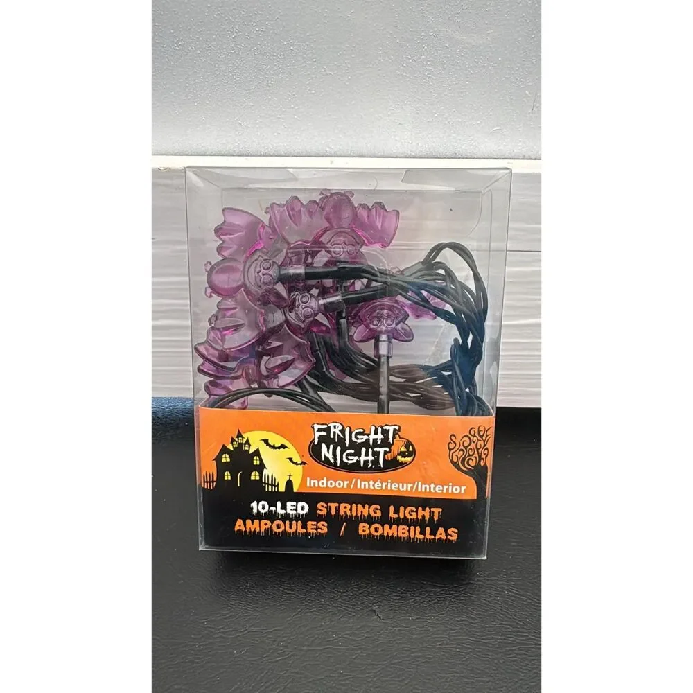Halloween Lights 8 String  Lights Dual Colors Pumpkin Lights Bat  Lights